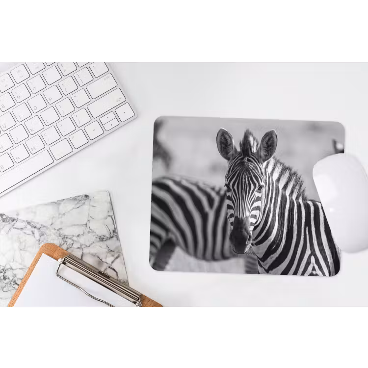 Zebra's - Zwart - Wit muismat rubber klein -witbureau