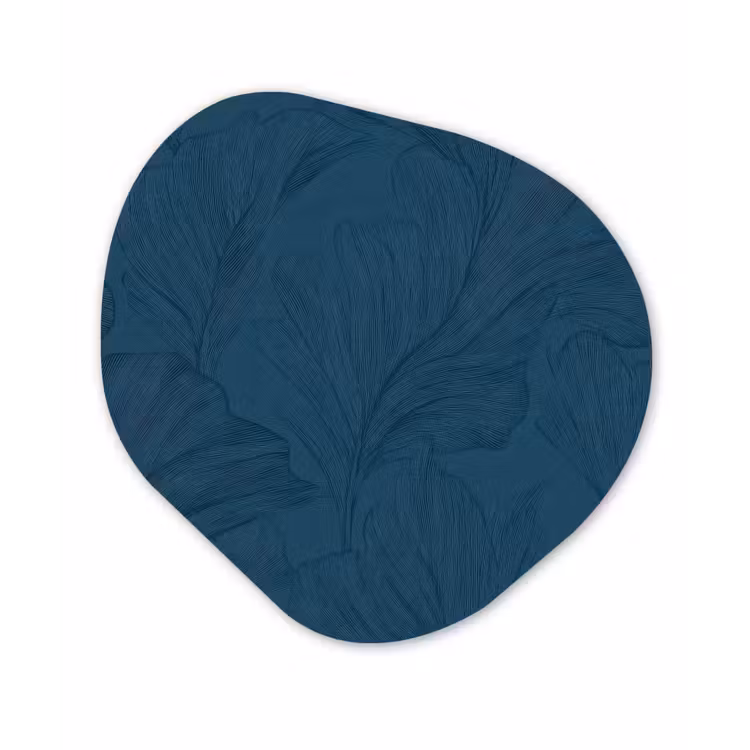 Abstract - Patroon - Donkerblauw - Elegant Wandcirkel Organisch Forex 3mm klein 629 -3d