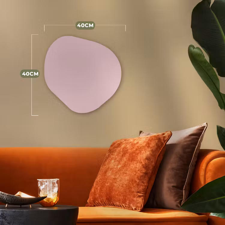 Blush - Pink - Roze Wandcirkel Organisch Forex 3mm klein 629 -sfeer3