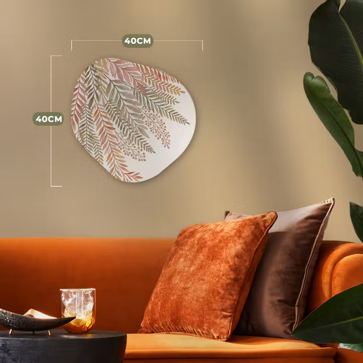 Botanisch - Aquarel - Kleurrijk Wandcirkel Organisch Forex 3mm klein -sfeer3