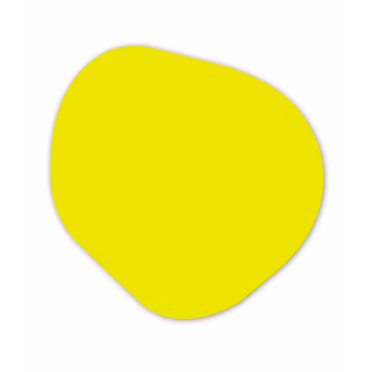 Bright - Canary - Geel Wandcirkel Organisch Forex 3mm klein 629 -3d