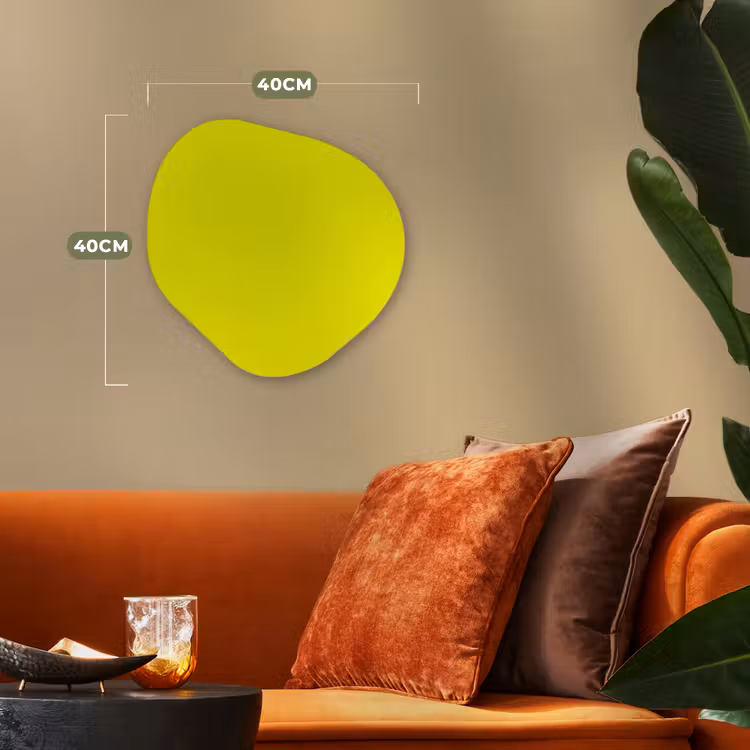 Bright - Canary - Geel Wandcirkel Organisch Forex 3mm klein 629 -sfeer3