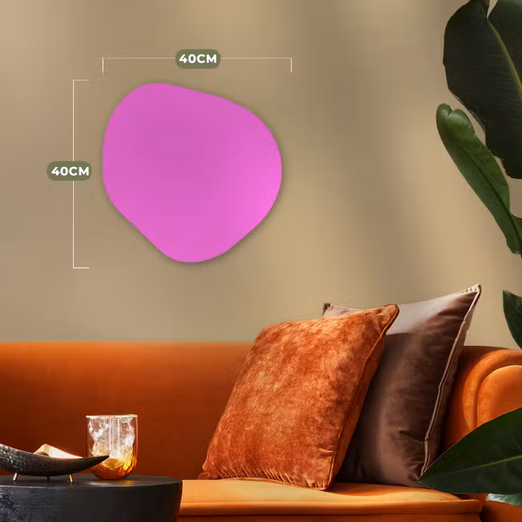 Bright - Orchid - Roze Wandcirkel Organisch Forex 3mm klein 629 -sfeer3