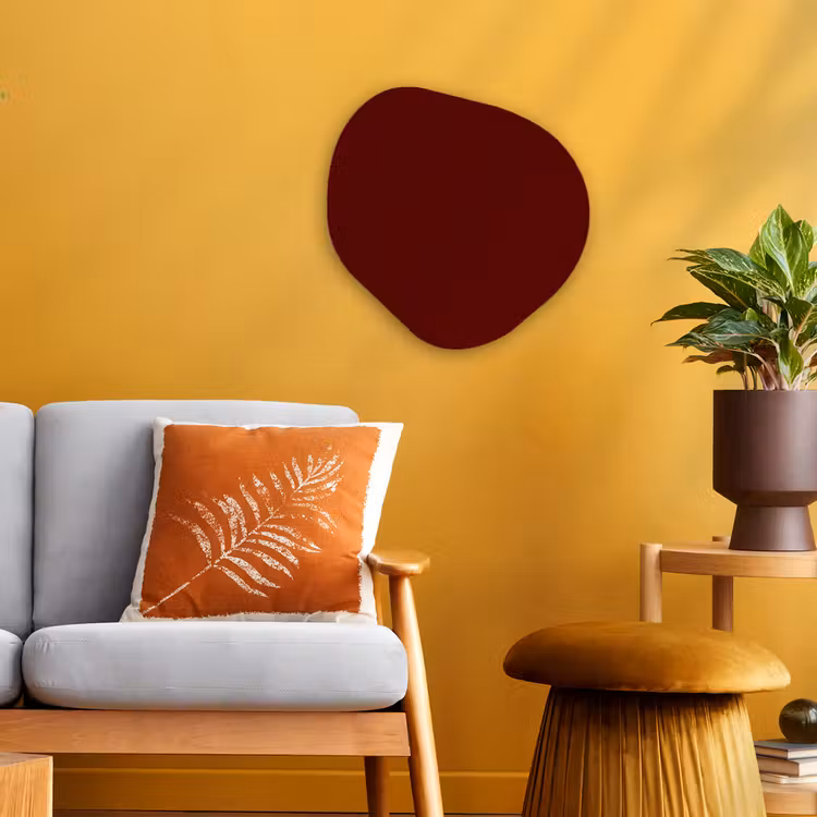 Burnt - Mahogany - Rood Wandcirkel Organisch Forex 3mm klein 629 -sfeer4