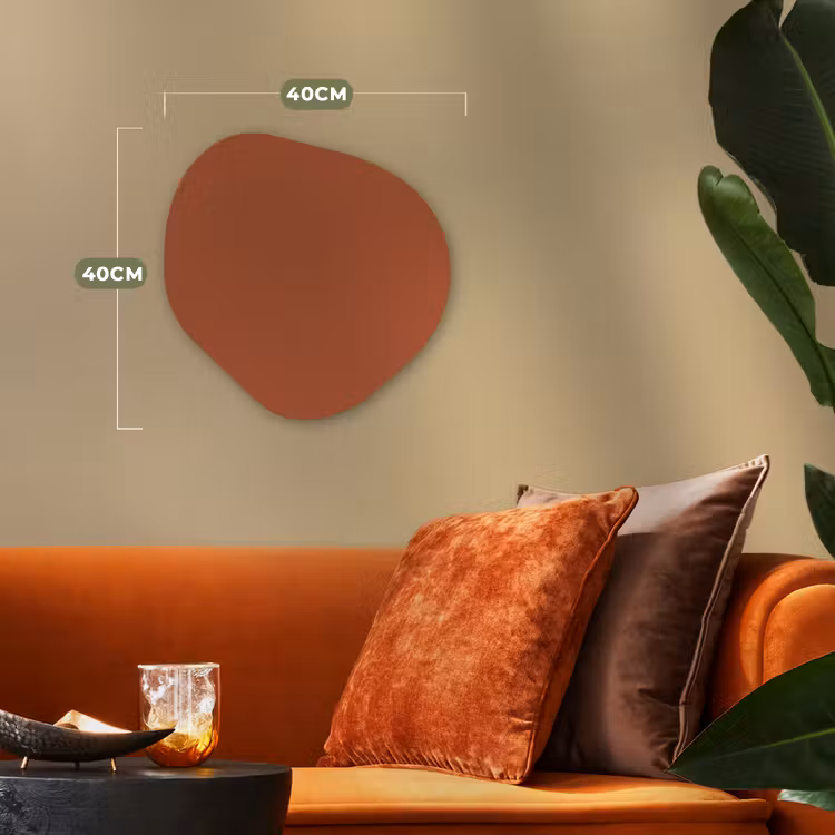 Burnt - Sienna - Oranje Wandcirkel Organisch Forex 3mm klein 629 -sfeer3