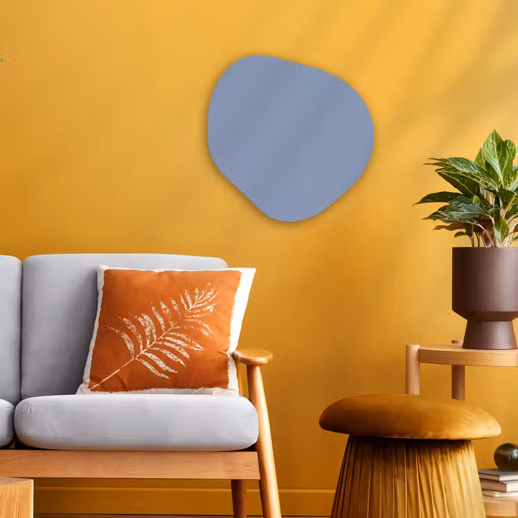 Canary - Champ - Blauw Wandcirkel Organisch Forex 3mm klein 629 -sfeer4