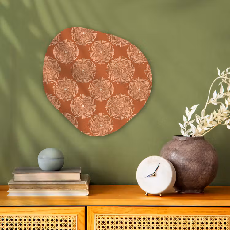 Cirkels - Grafisch - Patroon - Terracotta Wandcirkel Organisch Forex 3mm klein 629 -sfeer2