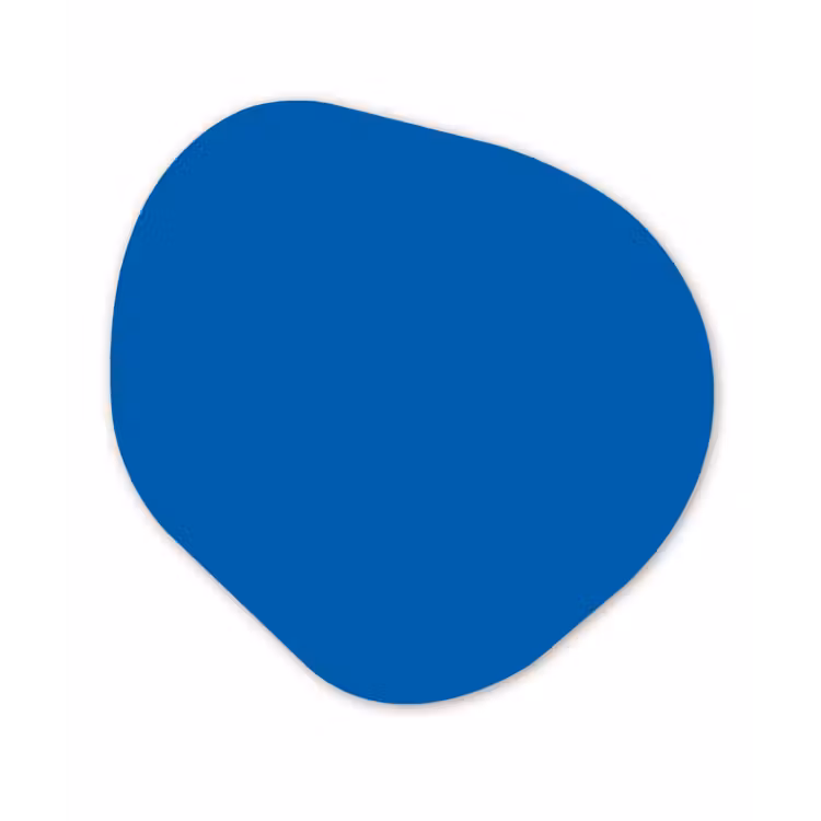 Classic - Azure - Blauw Wandcirkel Organisch Forex 3mm klein 629 -3d