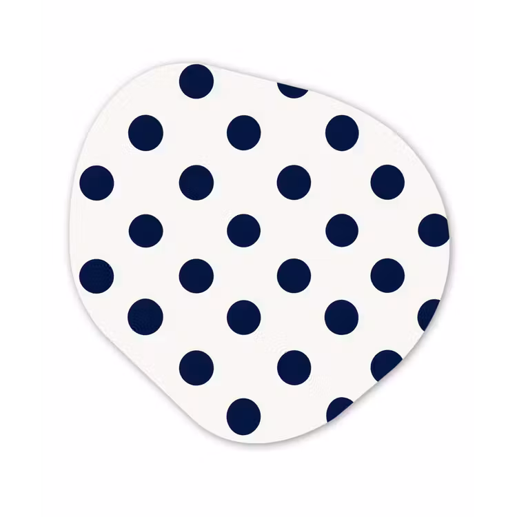 Klassiek - Stippen - Blauw Wandcirkel Organisch Forex 3mm klein 629 -3d