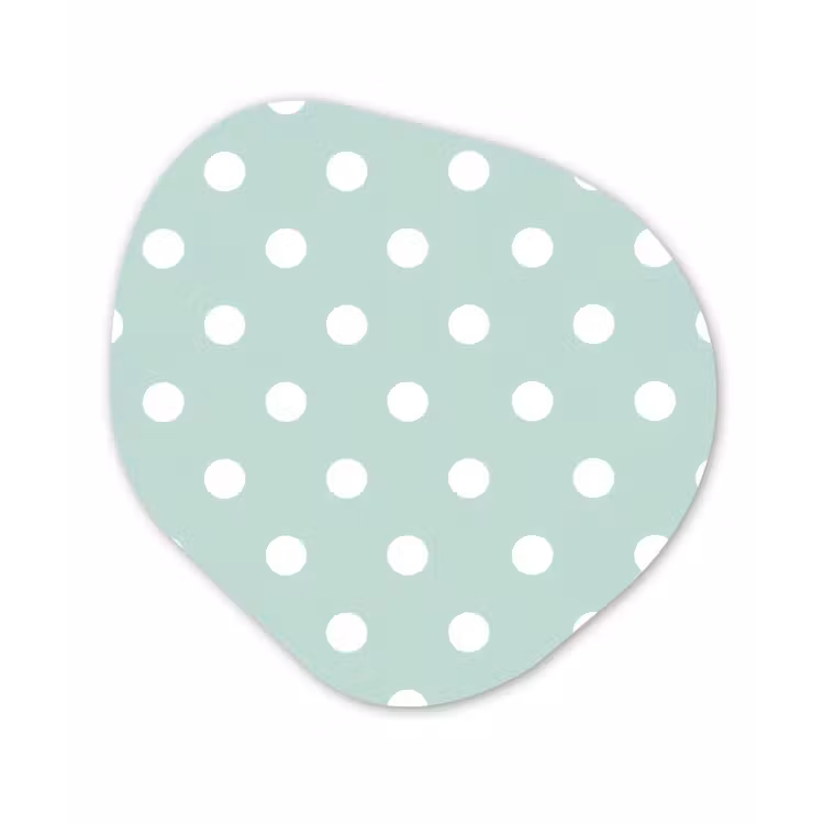 Klassiek - Polka - Groen Wandcirkel Organisch Forex 3mm klein 629 -3d
