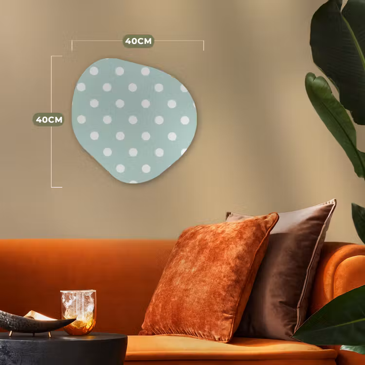 Klassiek - Polka - Groen Wandcirkel Organisch Forex 3mm klein 629 -sfeer3
