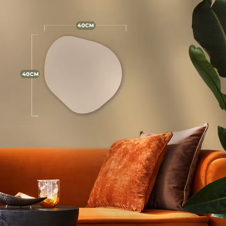 Cream - Nude - Neutraal Wandcirkel Organisch Forex 3mm klein 629 -sfeer3