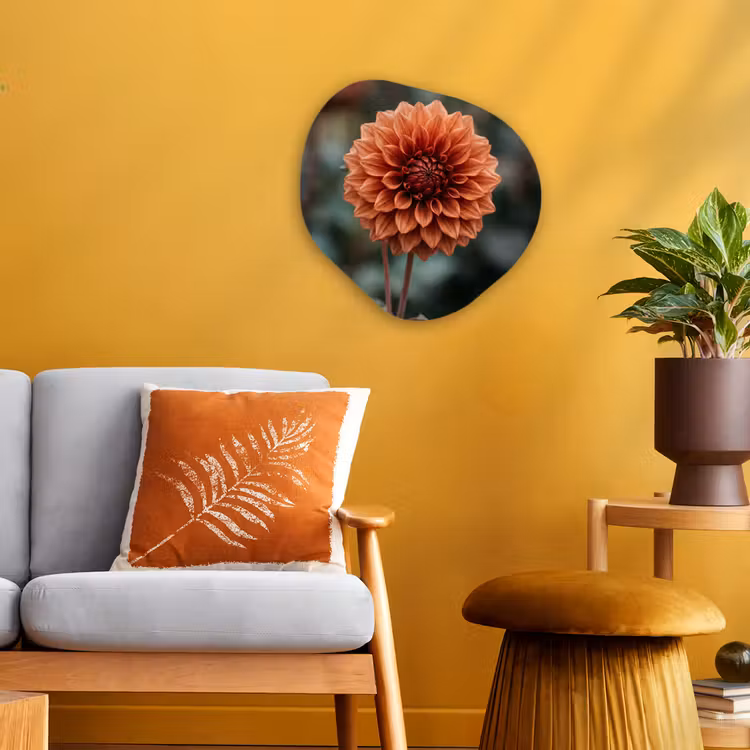 Dahlia - Bloem - Natuur - Sfeervol Wandcirkel Organisch Forex 3mm klein -sfeer4