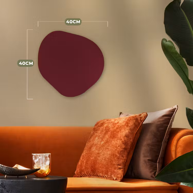 Dark - Garnet - Rood Wandcirkel Organisch Forex 3mm klein 629 -sfeer3