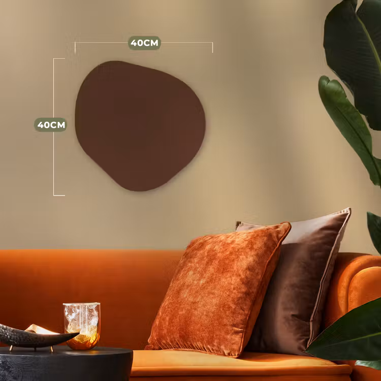 Deep - Clay - Brown - Bruin Wandcirkel Organisch Forex 3mm klein 629 -sfeer3