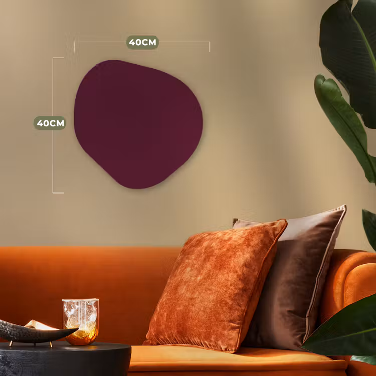 Deep - Plum - Paars Wandcirkel Organisch Forex 3mm klein 629 -sfeer3