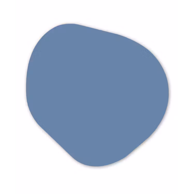Denim - Breeze - Blauw Wandcirkel Organisch Forex 3mm klein 629 -3d