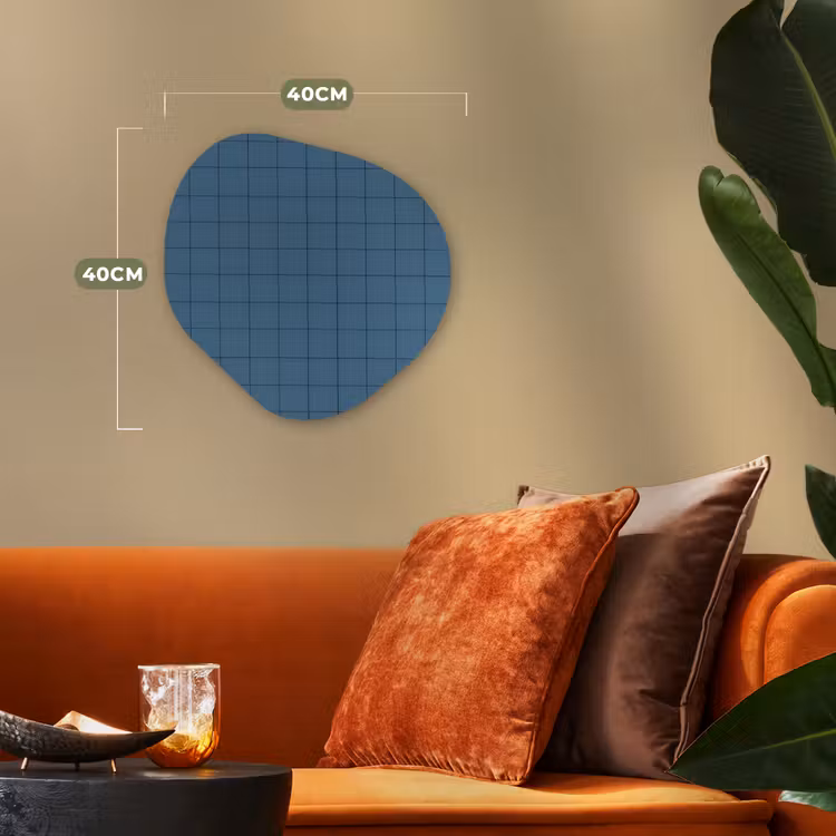 Ruiten - Geometrisch - Blauw Wandcirkel Organisch Forex 3mm klein 629 -sfeer3