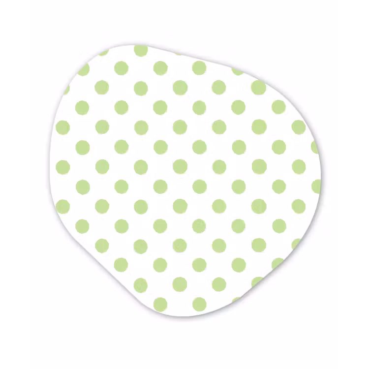 Dots - Klassiek - Groen Wandcirkel Organisch Forex 3mm klein 629 -3d