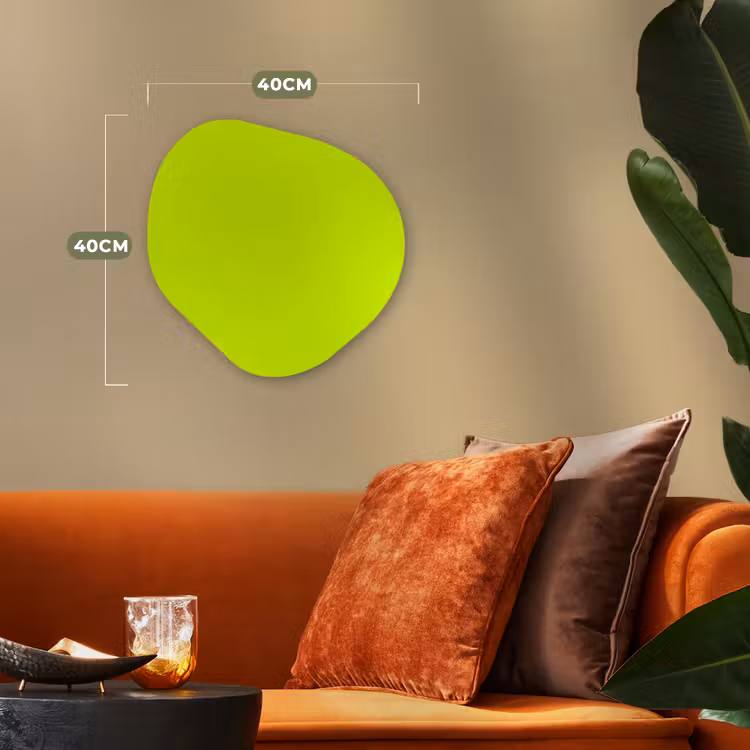 Electric - Lemon - Geel Wandcirkel Organisch Forex 3mm klein 629 -sfeer3
