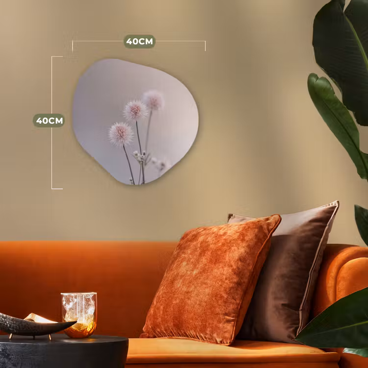 Bloemen - Bollen - Roze Wandcirkel Organisch Forex 3mm klein -sfeer3