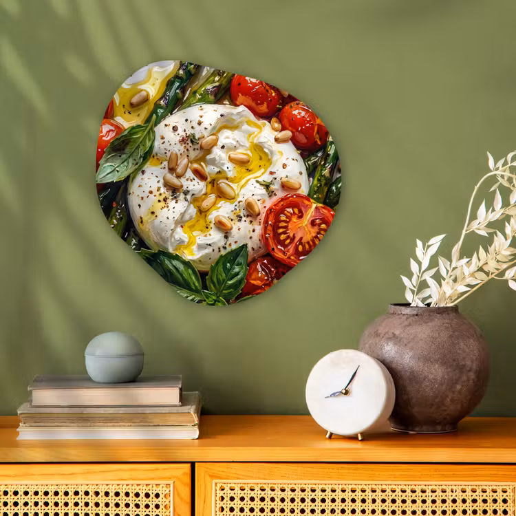 Eten - Groenten - Kaas - Modern - Vers Wandcirkel Organisch Forex 3mm klein -sfeer2