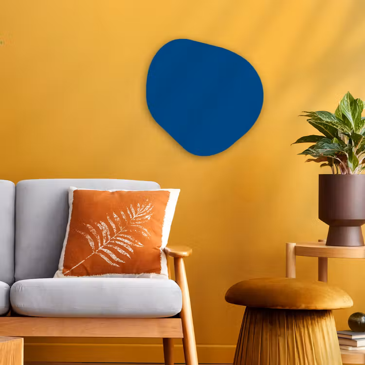 Free - Groove - Blauw Wandcirkel Organisch Forex 3mm klein 629 -sfeer4
