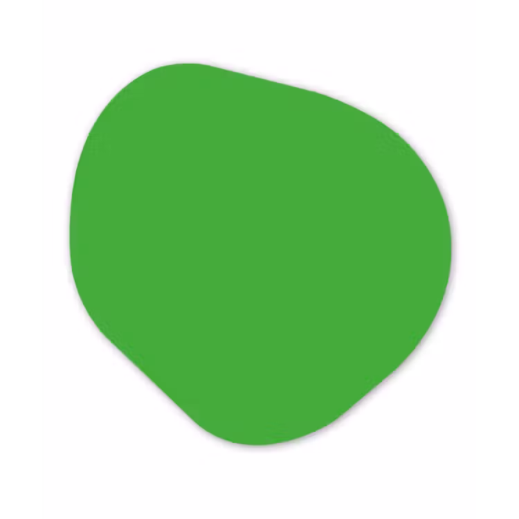 Kelly - Green - Groen Wandcirkel Organisch Forex 3mm klein 629 -3d