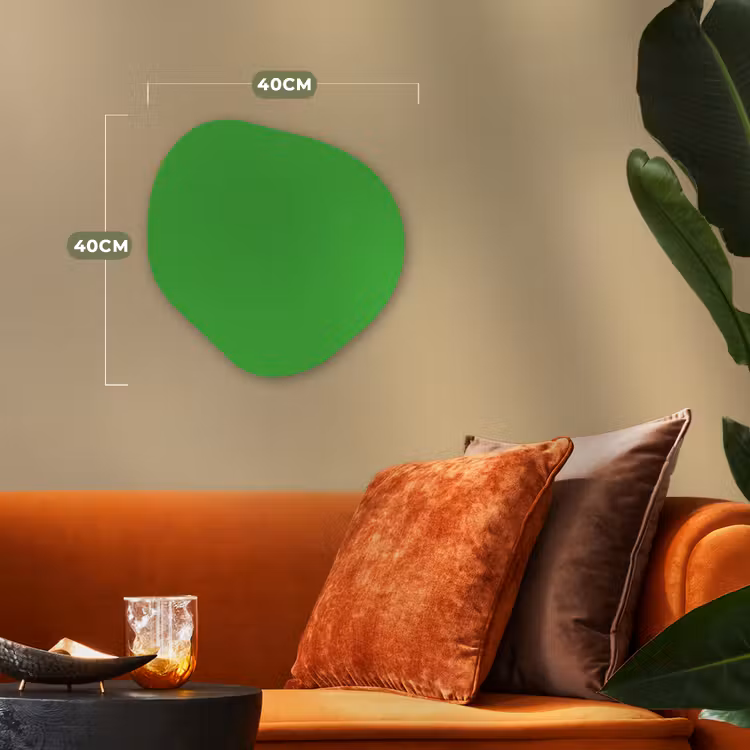 Kelly - Green - Groen Wandcirkel Organisch Forex 3mm klein 629 -sfeer3