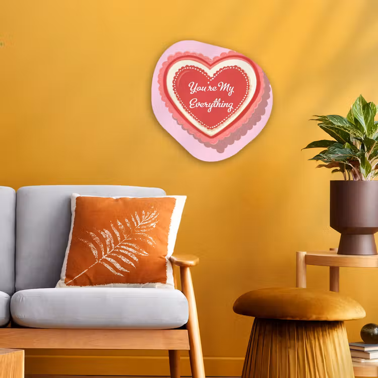 Liefde - Hart - Valentijn Wandcirkel Organisch Forex 3mm klein -sfeer4
