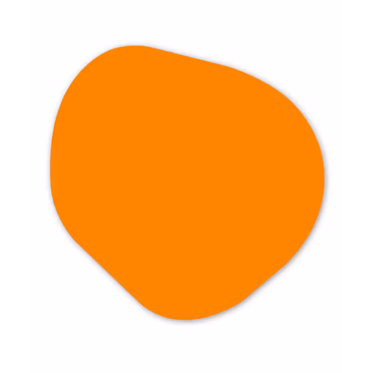 Marigold - Glow - Oranje Wandcirkel Organisch Forex 3mm klein 629 -3d