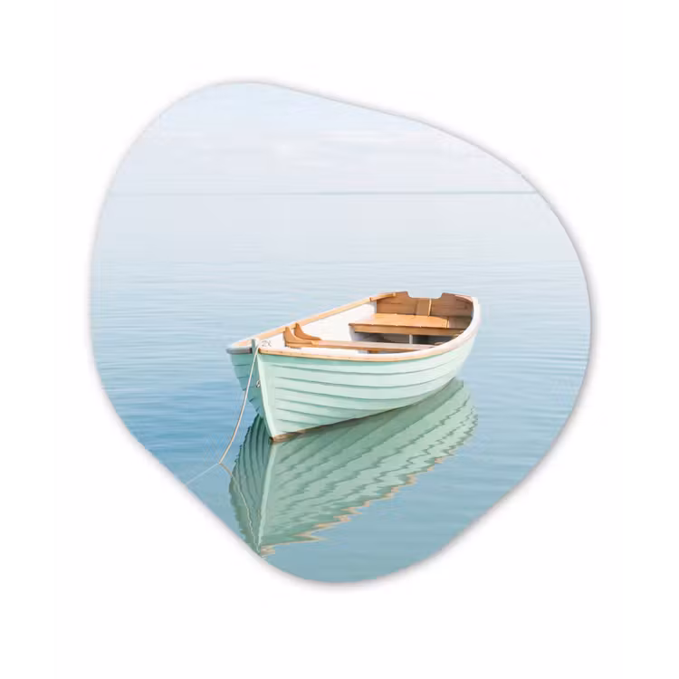 Minimalistisch - Boot - Zee Wandcirkel Organisch Forex 3mm klein -3d