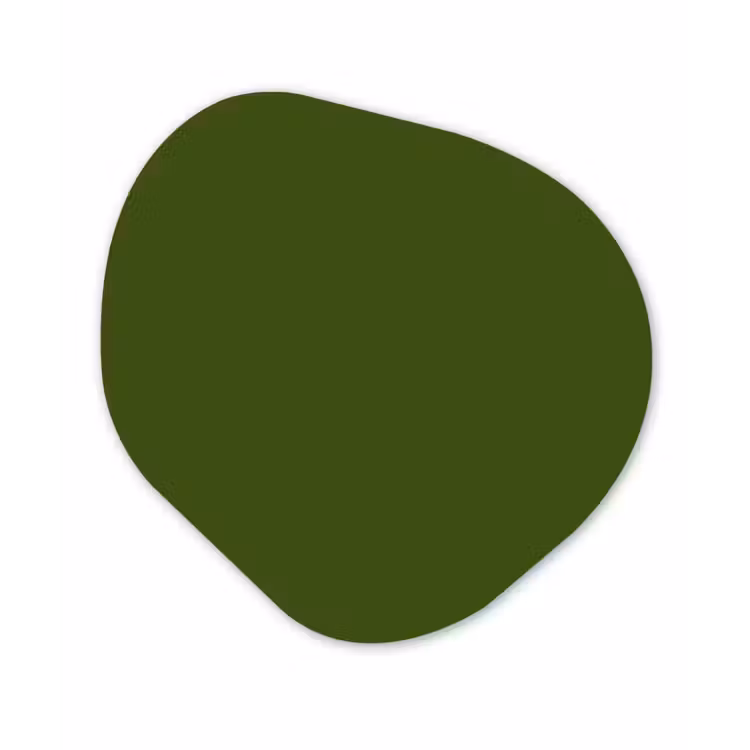 Olive - Drab - Groen Wandcirkel Organisch Forex 3mm klein 629 -3d