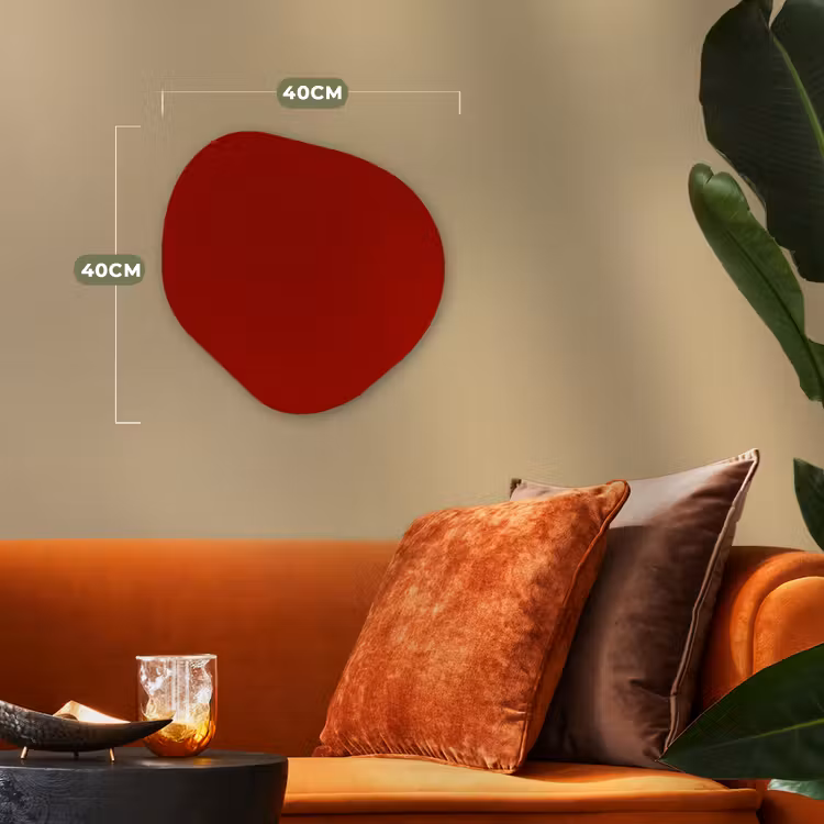 Oxblood - Maroon - Rood Wandcirkel Organisch Forex 3mm klein 629 -sfeer3