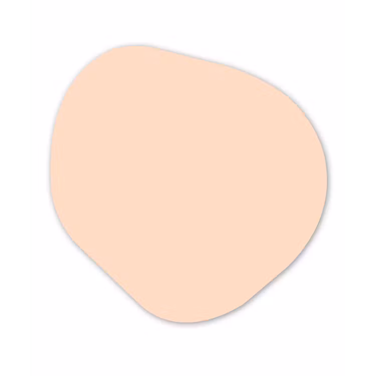 Pale - Peach - Nude Wandcirkel Organisch Forex 3mm klein 629 -3d