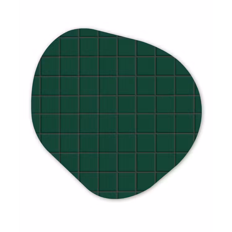 Patroon - Tegels - Dennen - Groen Wandcirkel Organisch Forex 3mm klein 629 -3d