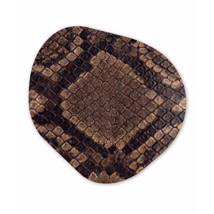 Python - Schubben - Brons Wandcirkel Organisch Forex 3mm klein -3d
