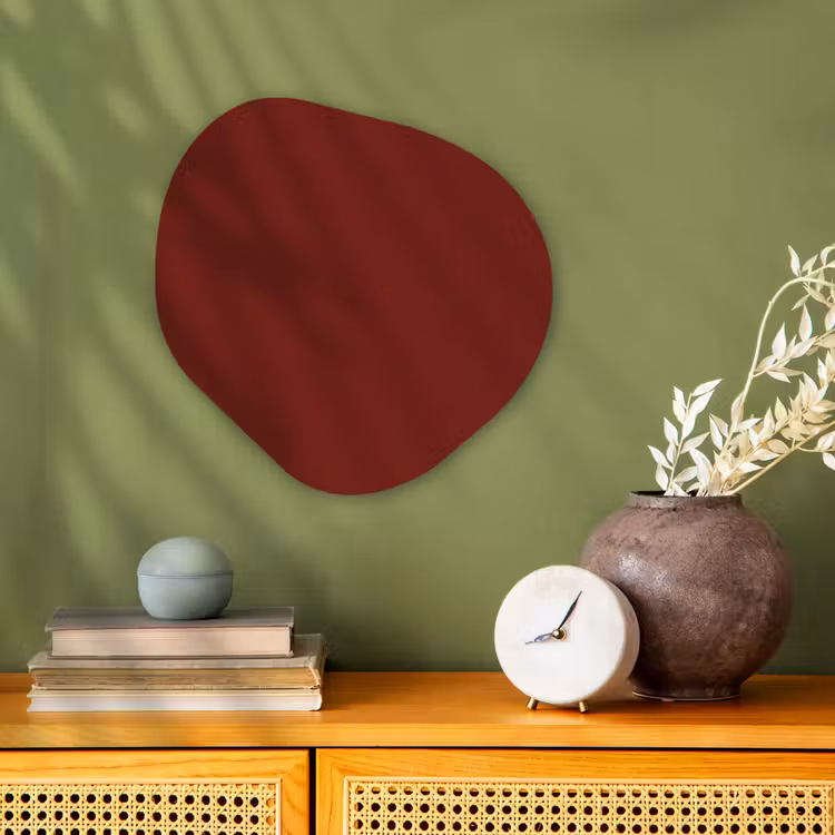 Rustic - Terracotta - Rood Wandcirkel Organisch Forex 3mm klein 629 -sfeer2
