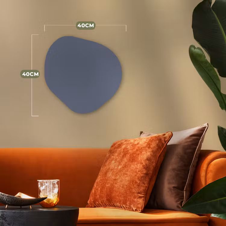 Slate - Whisper - Blauw Wandcirkel Organisch Forex 3mm klein 629 -sfeer3