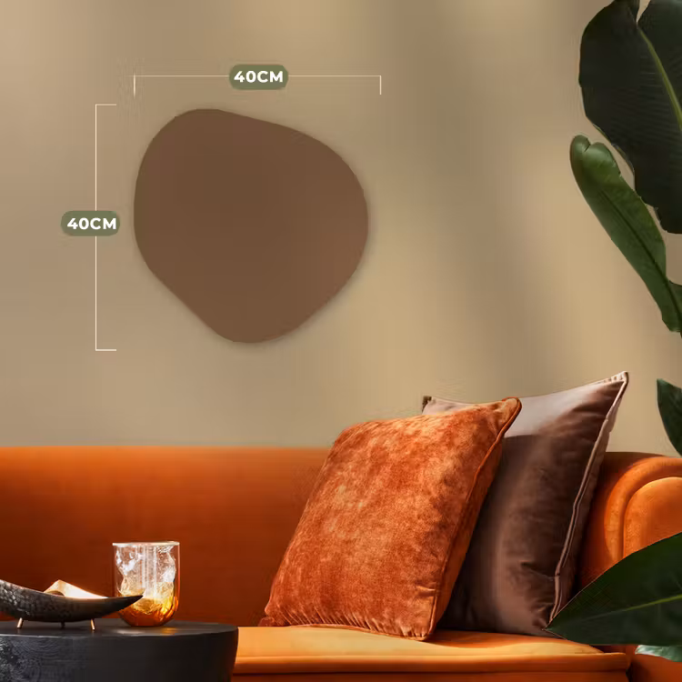 Soft - Walnut - Bruin Wandcirkel Organisch Forex 3mm klein 629 -sfeer3