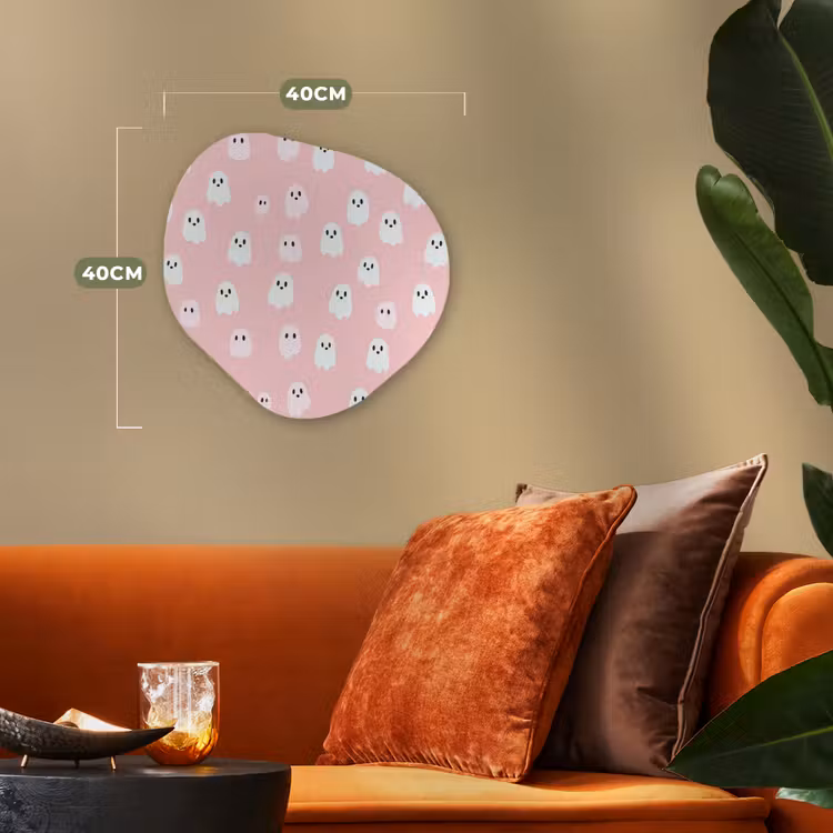 Spookjes - Patroon - Roze Wandcirkel Organisch Forex 3mm klein 629 -sfeer3