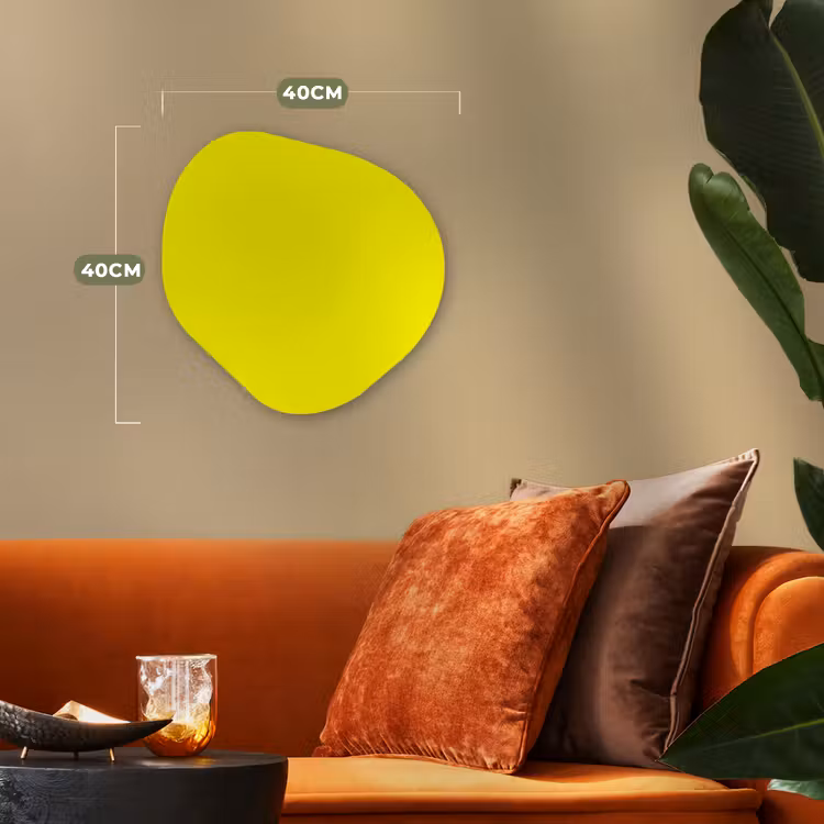 Sunshine - Glow - Geel Wandcirkel Organisch Forex 3mm klein 629 -sfeer3