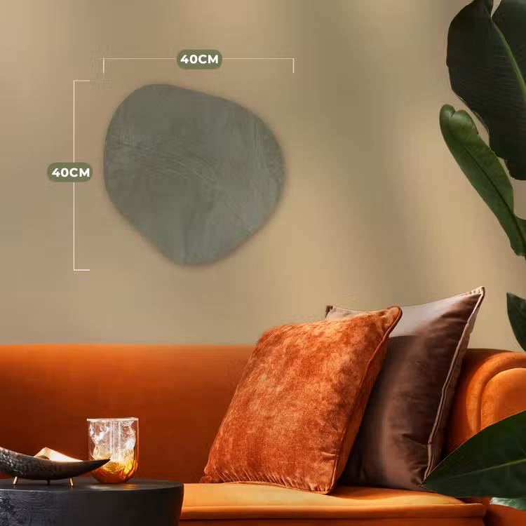 Textuur - Betonlook - Achtergrond - Modern - Groen Wandcirkel Organisch Forex 3mm klein -sfeer3