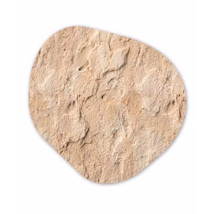 Textuur - Steen - Natuur - Beige Wandcirkel Organisch Forex 3mm klein -3d