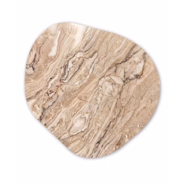 Textuur - Aders - Abstract - Modern - Beige Wandcirkel Organisch Forex 3mm klein -3d