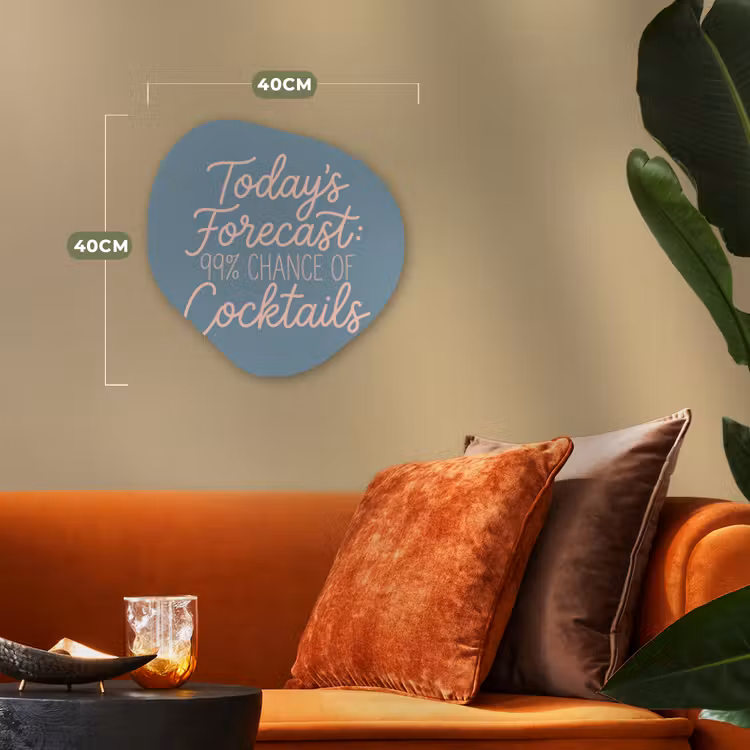 Today's Forecast - Cocktails - Blauw Wandcirkel Organisch Forex 3mm klein -sfeer3