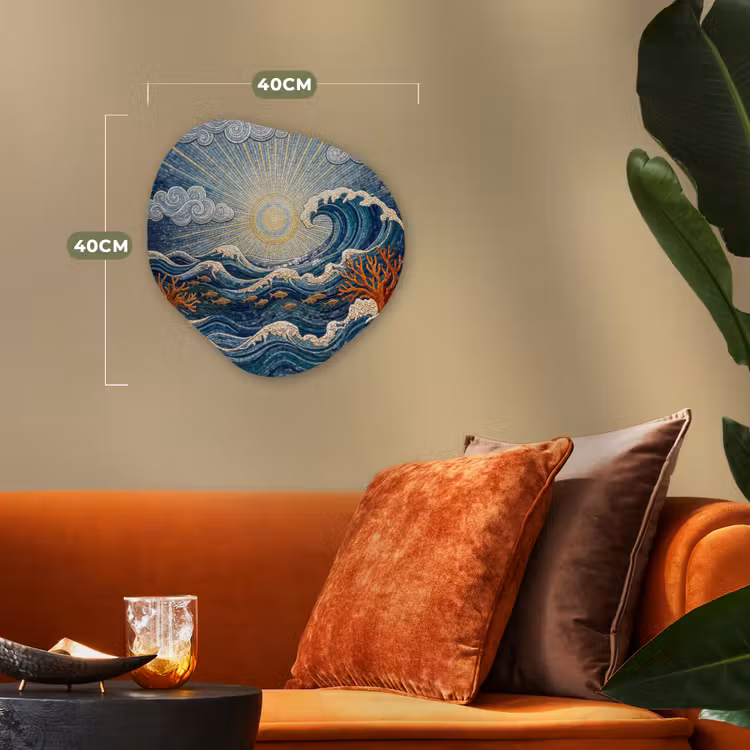 Onderwater - Koraal - Vis - Natuur - Kunst Wandcirkel Organisch Forex 3mm klein -sfeer3