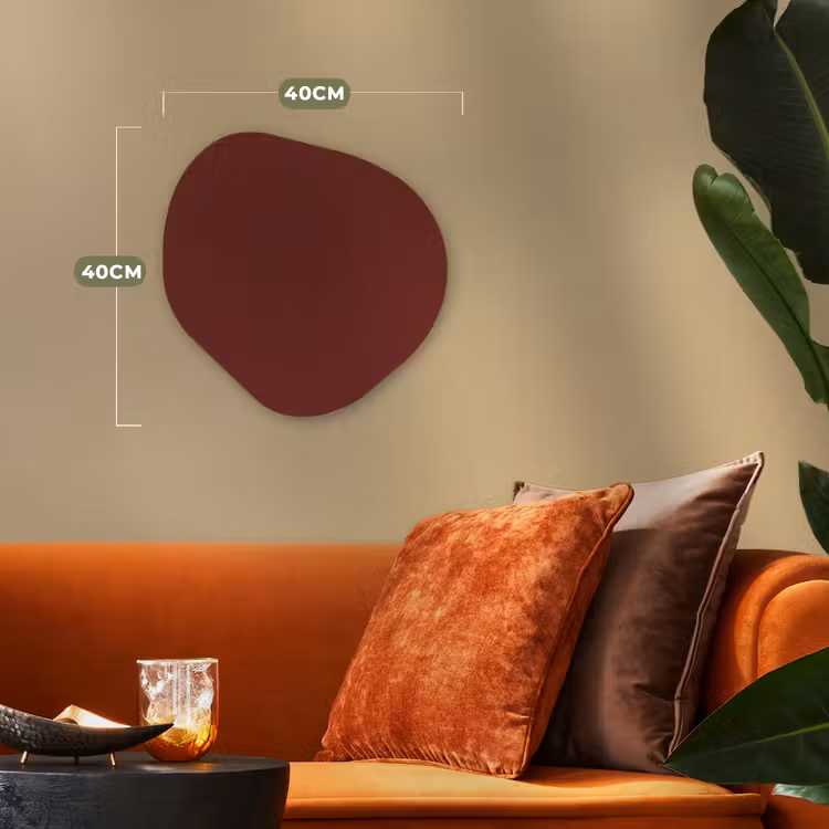 Valentine - Velvet - Rood Wandcirkel Organisch Forex 3mm klein 629 -sfeer3
