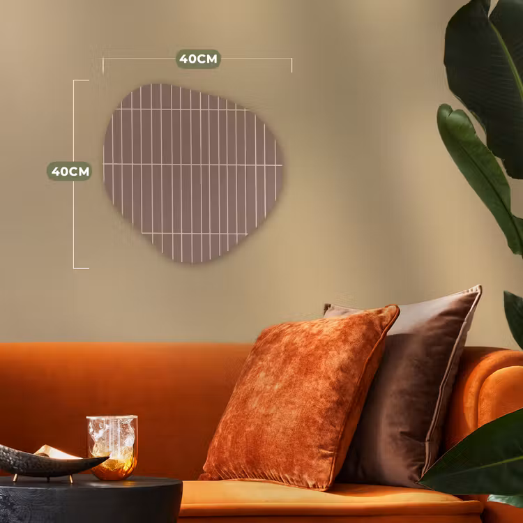 Verticaal - Wandtegel - Terracotta Wandcirkel Organisch Forex 3mm klein 629 -sfeer3