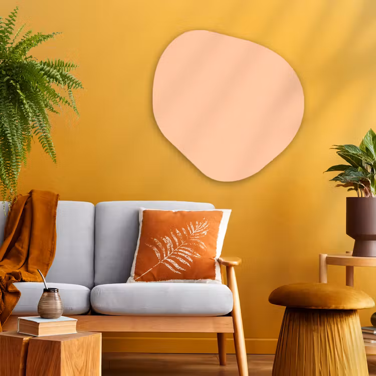 Apricot - Blush - Nude Wandcirkel Organisch Aluminium middel 851 -sfeer4